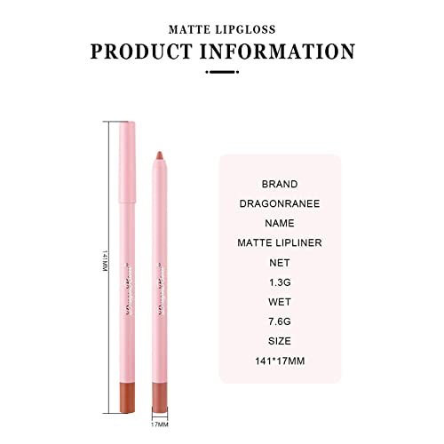 Matte Lip Liner Pencil Set - 12 Colors Waterproof
