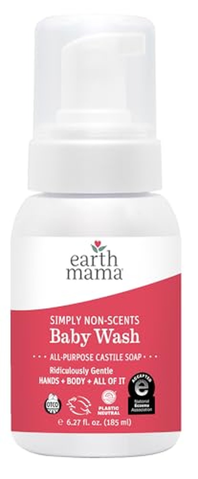 Earth Mama Simply Non-Scents Baby Wash - Fragrance Free Castile Soap