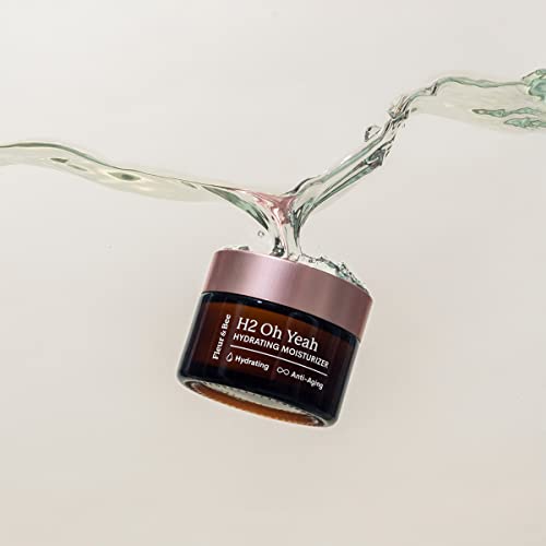 FLEUR & BEE Ultra Hydrating Moisturizer | Clean, 100% Vegan | Super Intense Hydration Moisturizer for Dry Skin with Anti Aging Properties | H2 Oh Yeah 1.5 oz