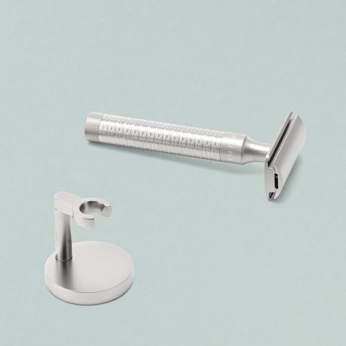 M?HLE Single Holder for Classic Safety Razors - For ROCCA and COMPANION Razors - Matt Chrome Shaving Stand