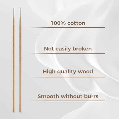 800Pcs Pointed Cotton Swabs in Storage Box - Precision Microblading Cotton Swabs with Wooden Sticks for Makeup, Cleaning Nail Polish, Eyebrow, Tattoo Permanent Supplies, Craft