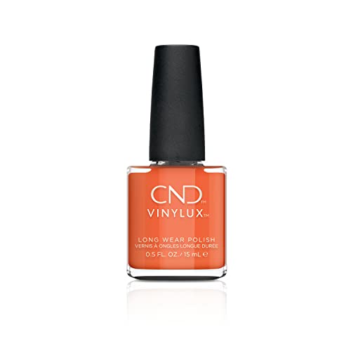 CND Vinylux Longwear Orange Nail Polish, Gel-like Shine & Chip Resistant Color, B-Day Candle, 0.5 fl. oz