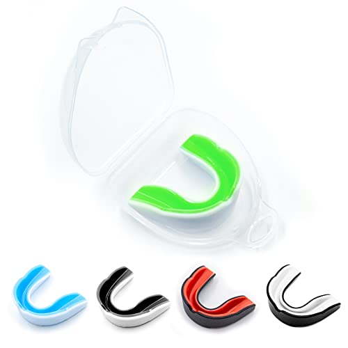 5 Pack Kids Youth Mouth Guard for Sports, Boys Girls Mouth Guard with Case, Child Teen Sports Mouthguard for Football Lacrosse Basketball Boxing Soccer Taekwondo MMA Karate