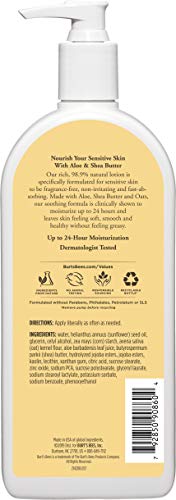 Burt's Bees Body Lotion for Sensitive Skin with Aloe & Shea Butter, 12 Oz (Package May Vary)