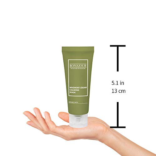 BONAJOUR] Organic Mugwort & Green Tea Calming Gentle Clay Mask - Nourishing & Deep Moisturizing & Soothing 1.9 Fl. Oz