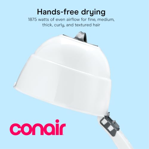 Conair 1875W Hands-Free Bonnet Hair Dryer with Adjustable Height