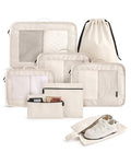 Travel Packing Cubes Set - 8-Piece Luggage Organizer with Shoe Bag