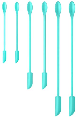 Silicone Spatula Set 6 Pcs with Mini Jar Scrapers for Food & Makeup
