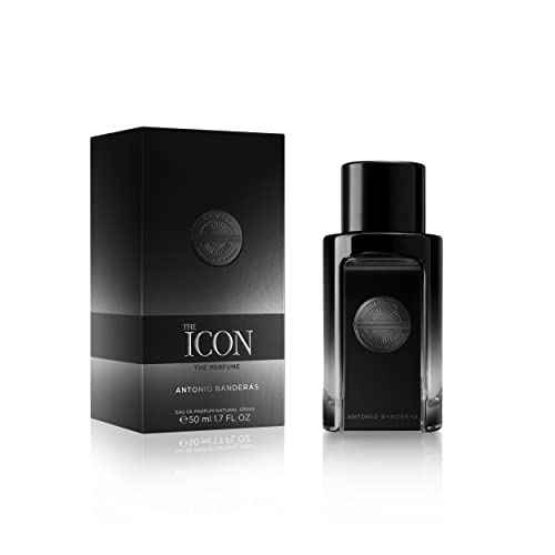 Banderas Antonio The Icon Eau De Perfume For Men - Long Lasting - Virile, Elegant, Trendy And Sexy Scent - Wood, Amber, And Sandalwood Notes - Ideal For Special Events - 1.7 Fl Oz