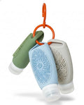 3-Pack 2-in-1 Silicone Travel Bottles with Scalp Scrubber