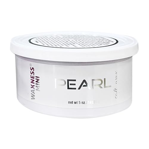 Waxness Pearl Hard Wax for Face & Eyebrows ? 5 oz (140 g) Hard Wax with Creamy Texture and Pearly White Color, Use With Strips, Professional Use ? Made in Italy