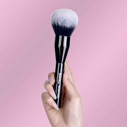 Bueart Design Extra Large Powder brush,Blending brush for all-over setting makeup,Flawless Face brush with Big fluffy head for blush,blending,Buffing,liquid,cream,Vegan Cruelty-Free M2