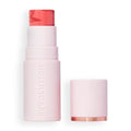 Revolution Skin Silk Marble Blush Stick - Rosy Cheeks, Buildable Cream-to-Powder Formula