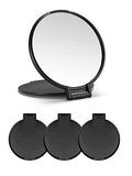 MOMIRA Compact Mirror 3-Pack - Black Small Purse Mirrors 2.4 Inch Variation of THIS listing