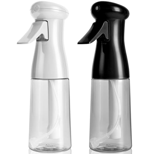 Bealee Continuous Spray Bottle - Ultra Fine Mist for Hair & Cleaning - 2 Pack 6.8 OZ