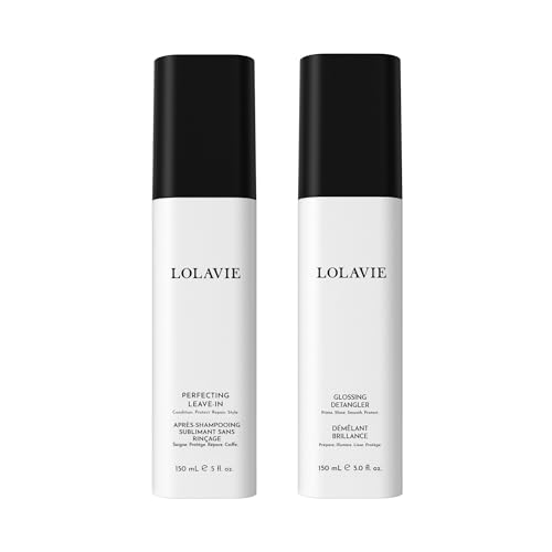 LolaVie Glossy Perfection Hair Set — Detangler + Leave-In Conditioner for All Hair Types