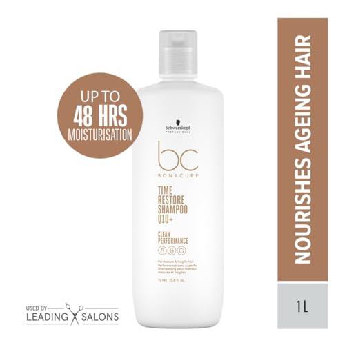 Schwarzkopf BC Bonacure Time Restore Micellar Shampoo Q10+, 33.8 Ounce | 1L