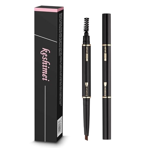 Waterproof Eyebrow Pencil 2 Pack with Brush - Dark Brown