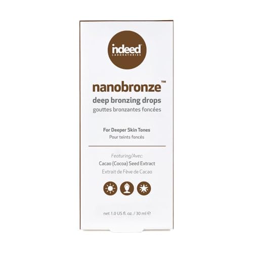 Indeed Labs Nanobronze Deep, Deep Bronzing Drops -Natural Glow Enhancer, Illuminator Highlighter Skin Tint, For An All Day Radiant Glow- With Hyaluronic Acid To Help Support Skin Barrier Repair