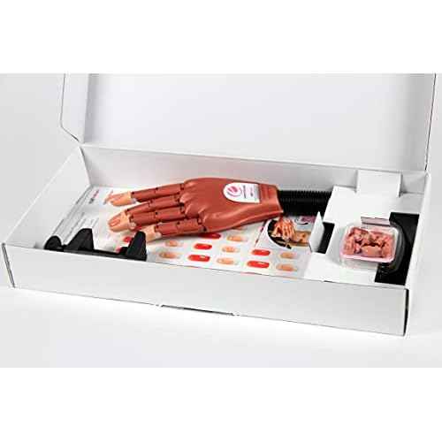 Nail Trainer¢ç Practice Hand INCLUDES 6 Hour On-Line Competition Level Nail Art Tuition By A Champion Nail Artist, Nail Extensions, Nail Art Manicure Training Hand &100 Practice Nails