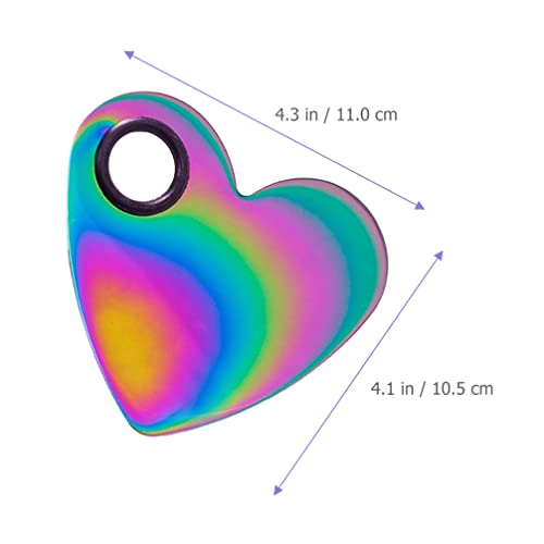 Beaupretty Heart Shaped Nail Color Mixing Palette with Stainless Steel Nail Spatula Compact Makeup Mixing Plate for Gel Polish Eyeshadow Pigment Blending 4.33X4.13In