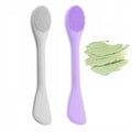 Double-End Silicone Face Mask Brush Set - Grey & Purple