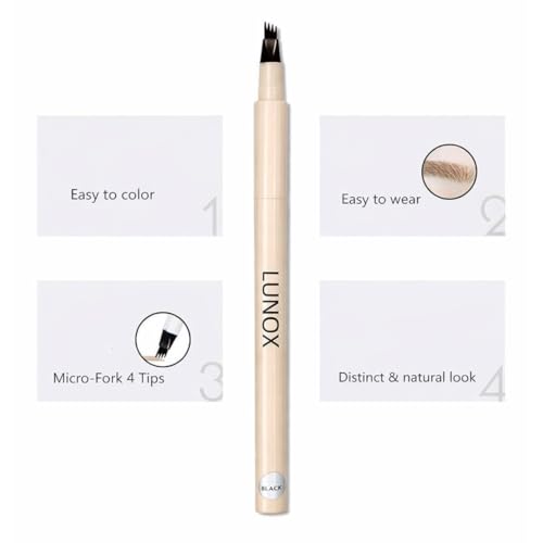 LUNOX 4-Tip Microblading Eyebrow Pen - Long-Lasting
