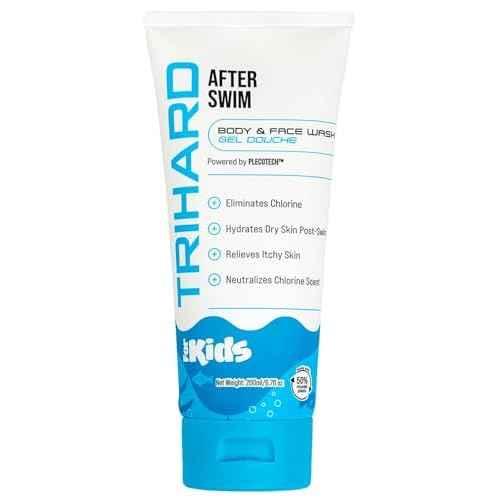 TRIHARD Kids Swim Face and Body Wash, Gentle Chlorine Removal Cleanser After Pool or Ocean, Daily Wash for Children Post Swim, Kids Cleanser for Chlorine and Saltwater