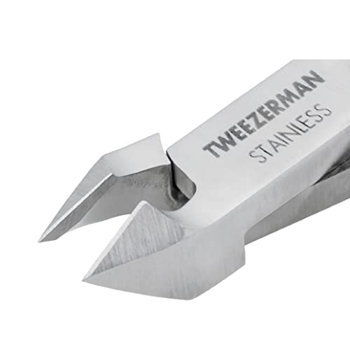 Tweezerman Rockhard Cuticle Nipper - 1/2 Jaw Stainless Steel Precision Trimmer