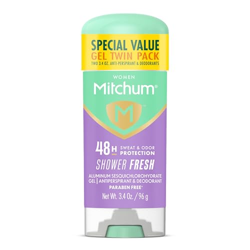 Mitchum Women's 48HR Antiperspirant Deodorant Gel Stick, 2-Pack