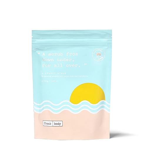 Frank Body A-Beauty Scrub | Natural, Vegan, Cruelty Free Exfoliating Body Scrub Brightens, Hydrates, and Nourishes with Macadamia Oil, Kakadu Plum, and Vitamins A, E, and D | 7.05 oz / 200 g