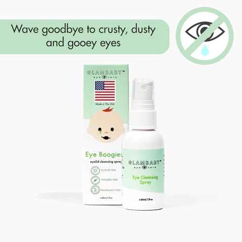 GlamBaby Eye Care - Eye Boogies¢â Eyelid Cleaning Spray | Non-Toxic, Sting-Free & Wipe-Free Formula | Kids' Eyes Clean | Kids Eye Drops Sprayer | Baby Eye Drops Spray | Child Eyelid Cleanser (1 Pack)