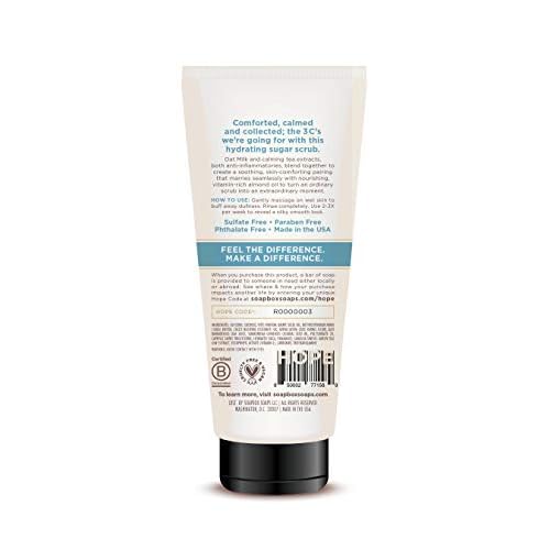 Soapbox Gentle Exfoliating Body Scrub ? Oat Milk & Chai ? 6oz ? Moisturizing Body Scrub for Visibly Smoother Skin with Coconut Oil and Oat Milk
