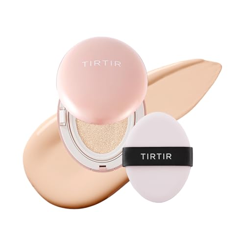 [*Mini Size*] TIRTIR All Cover Pink Cushion | Korean Cushion Foundation, (#13N Fair Ivory, 0.15 Fl Oz)