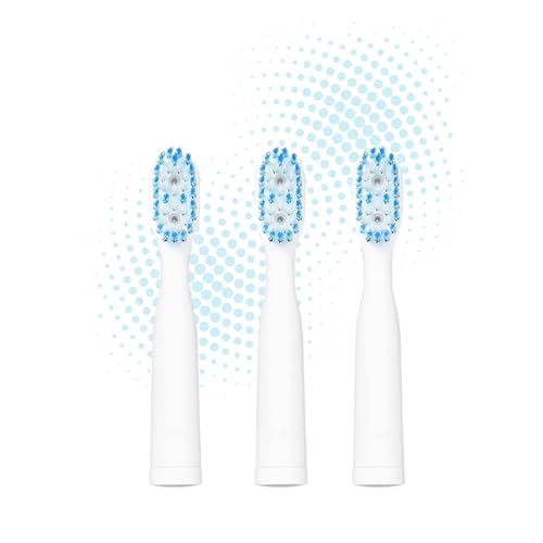 Blue Light Toothbrush Head Replacement 3-Pack for Smile Actives Blue Light Toothbrush