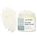 Bare Botanics Exfoliating Shower Gloves + Unscented Body Salt Scrub