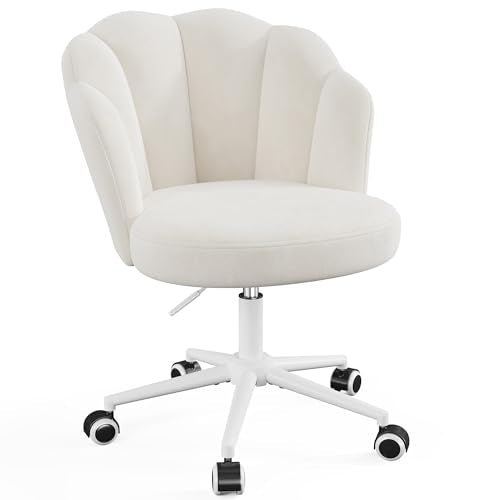Velvet Makeup Vanity Chair with Wheels & Adjustable Height
