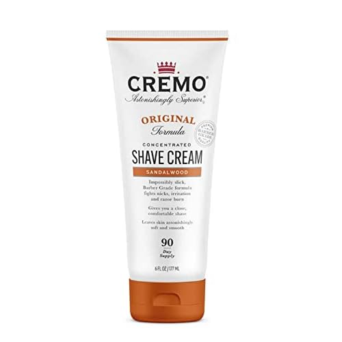 Cremo Barber Grade Sandalwood and Silver Water & Birch Shave Creams, Ultra-Slick Shaving Cream for Men Fights Nicks, Cuts and Razor Burn, 2 x 6 Fl Oz