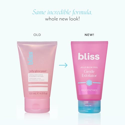 Bliss Jelly Glow Peel¢â Gentle Non-Abrasive Cleanser and Exfoliator With Fruit Enzymes - 4 Oz - Nourishes and Hydrates Skin - Clean - Vegan & Cruelty Free (Pack of 2)