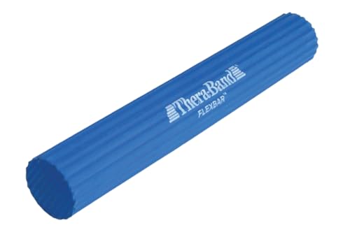 THERABAND FlexBar, Tennis Elbow Therapy Bar, Relieve Tendonitis Pain & Improve Grip Strength, Resistance Bar for Golfers Elbow & Tendinitis, Blue, Heavy, Advanced