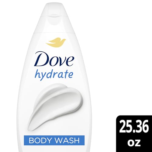 Dove Hydrate Body Wash 4-Pack - Moisturizing & Fragrance-Free, 25.36 Fl Oz Each