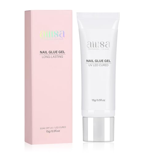AILLSA Solid Gel Nail Glue for Press-On Tips - Long Lasting 15g