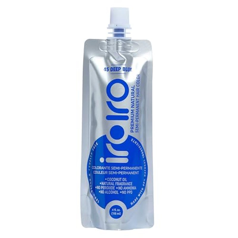 Iroiro Premium Natural Semi-Permanent Hair Color - Deep Blue 4oz