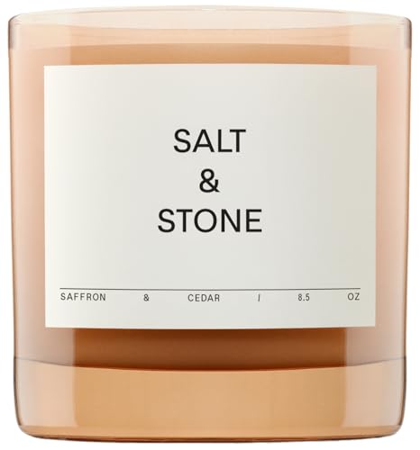 Salt & Stone Saffron & Cedar Coconut & Soy Blend Scented Candle 8.5 oz