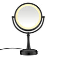 Conair 3-Way Touch Control Lighted Makeup Mirror 1x/7x Magnification, Matte Black