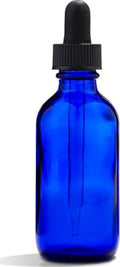 Whole Foods Market Blue Glass Dropper Bottle - 2 Fl Oz for Essential Oils