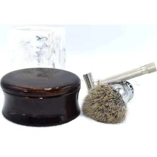 Parker Hand carved Genuine Mango Wood Shaving Soap Bowl - Classic Style