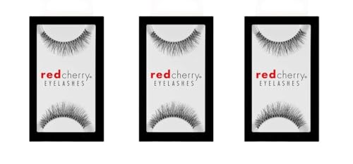Red Cherry #747s Natural Black False Eyelashes - 3 Pairs