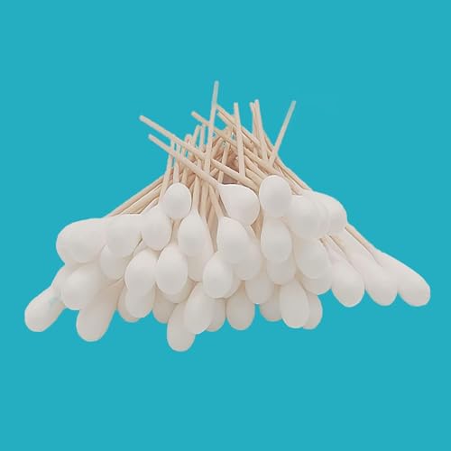 6 Inch Long Cotton Swabs (Large Size) 100pcs,Large Cotton Buds with Bamboo Handle for Pets, Gun Cleaning or Makeup