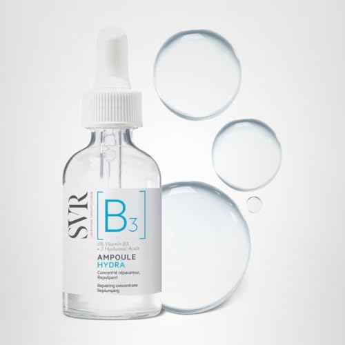 SVR [B3] Concentrate Hydra Plumping Face Serum With Niacinamide And 3 Types Of Hyaluronic Acid. Moisturize, Visibly Plumps And Reduces The Appearance Of Fine Lines. Fragrance Free Care, 1 Fl.oz.